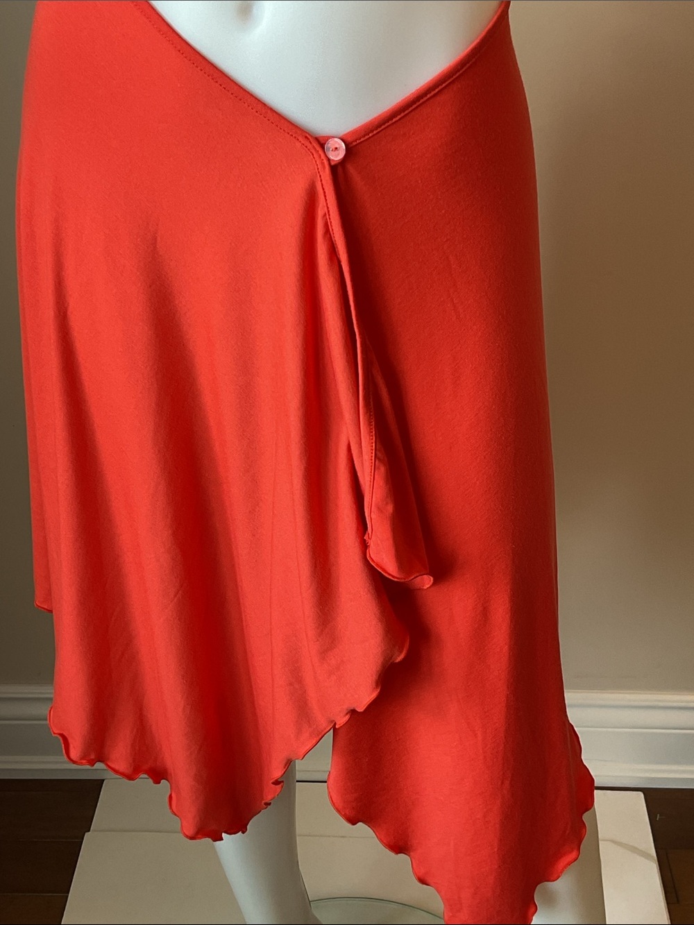 Women’s Orange Swim Coverup Skirt - Lightweight Wrap